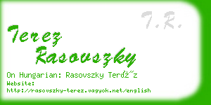 terez rasovszky business card